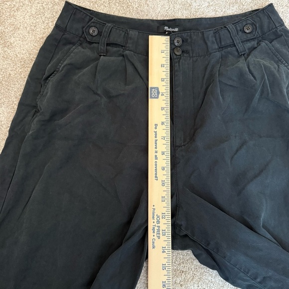 Madewell Women's Harlow Wide-Leg High Waisted Black Pants Size Petite 10 Relaxed - Picture 10 of 11